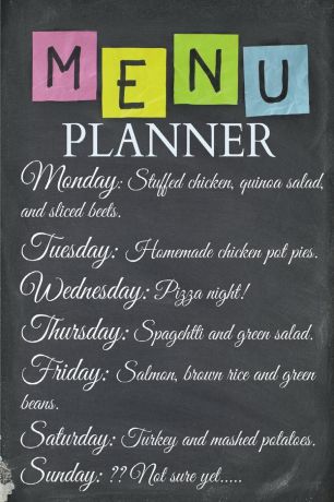 Creative Planners Menu Planner. Plan Your Weekly Menu for up to 2 Years.. Great Value.