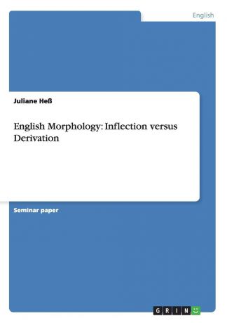 Juliane Heß English Morphology. Inflection versus Derivation
