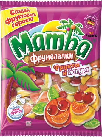 Мармелад жевательный Mamba Фрукты йогурт, 140 г