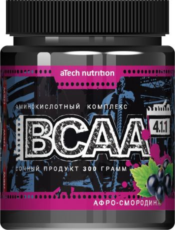 Комплекс аминокислотный aTech Nutrition BCAA 4:1:1 Power Balance, афро-смородина, 300 г