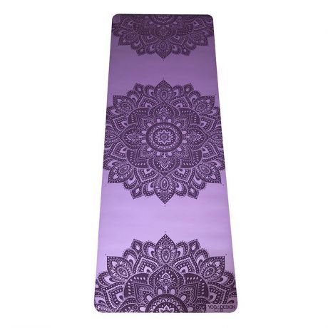 Коврик для йоги и фитнеса Yoga Design Lab Mandala Lavender 5 мм, сиреневый