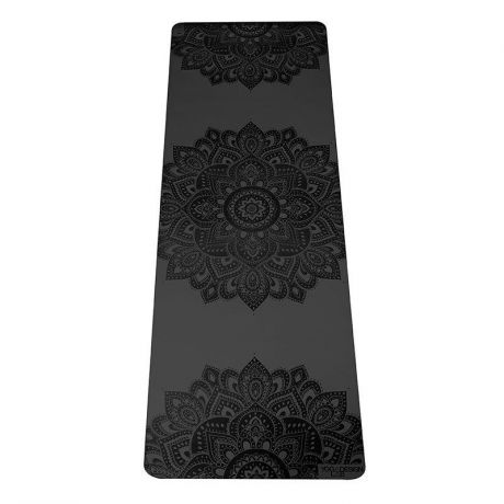 Коврик для йоги и фитнеса Yoga Design Lab Mandala Charcoal 5 мм, черный
