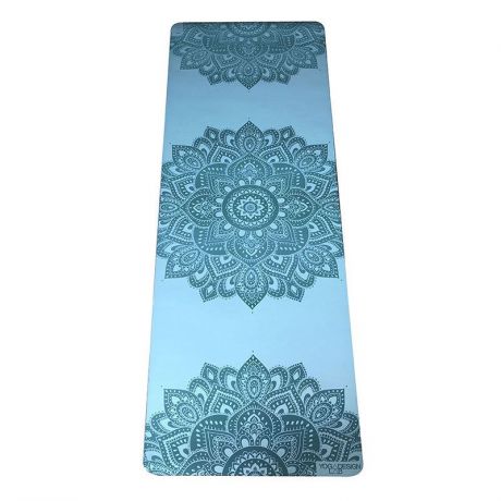 Коврик для йоги и фитнеса Yoga Design Lab Mandala Aua 5 мм, голубой
