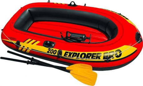 Лодка надувная Intex Explorer Pro 200 Set, 58357NP, с веслами и насосом, до 120 кг, 196 х 102 х 33 см