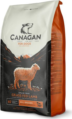 Корм сухой Canagan Grass Fed Lamb, для собак всех пород, ягненок, 2 кг