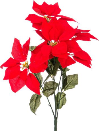 Искусственные цветы Lefard "Букет пуансетий", 241-1301, 50 см