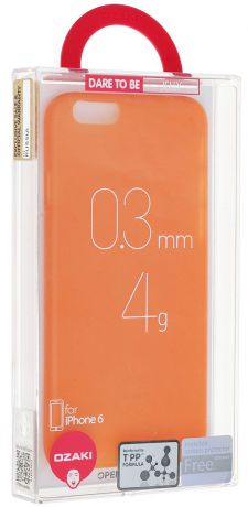 Ozaki O!coat 0.3 Jelly Case чехол для iPhone 6, Orange