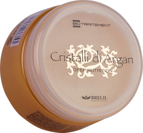Маска для волос Brelil BioTreatment Argan, для глубокого восстановления, шелковистости и блеска, с маслом аргании и молочком алоэ, 250 мл