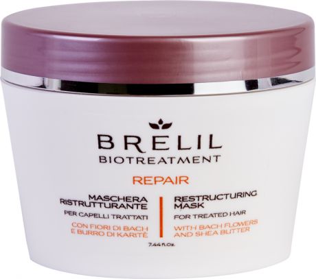 Восстанавливающая маска для волос Brelil BioTreatment Repair, 220 мл