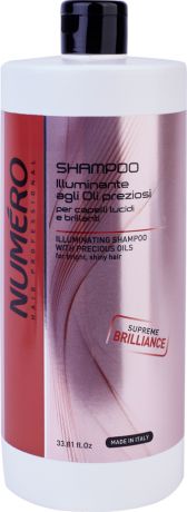 Шампунь для волос Numеro Illuminating, для придания бриллиантового блеска, с маслом арганы и макадамии, 1 л