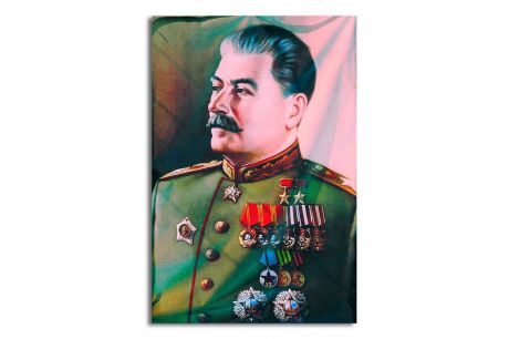 Постер Картиномания "Сталин" 60 х 40 см, Дерево, Холст