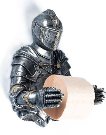 Держатель для туалетной бумаги Хорошие сувениры "Рыцарь", 3928123, серебристый