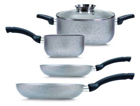 Набор посуды для приготовления PENSOFAL PEN9926 INDUCTA BIO STONE Set Набор 5 пр. (2 сков., 1 ковш, 1 кастрюля, 1 крышка), серый