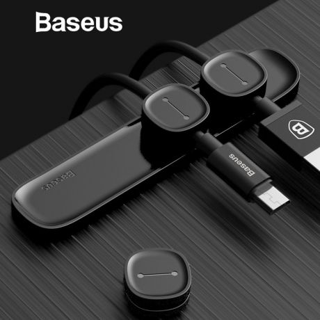USB-концентратор Baseus магнитный органайзер для кабелей, красный
