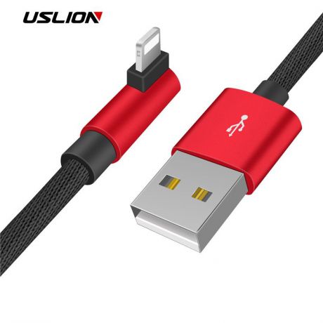 Кабель USLION USB-кабель быстрой зарядки для iPhone X 8 7 6 Plus / iPad mini, красный