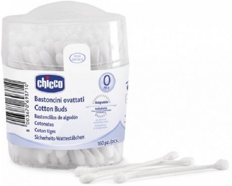 Ватные палочки Chicco (без ограничителя) 160 шт. 320616029