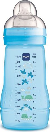 Бутылочка для кормления MAM Easy Active, голубой, 270 мл