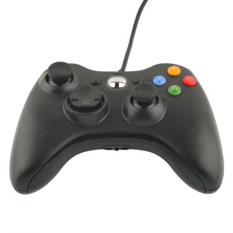 Игровая приставка TopSeller USB-проводной джойстик для геймпада Xbox 360, черный