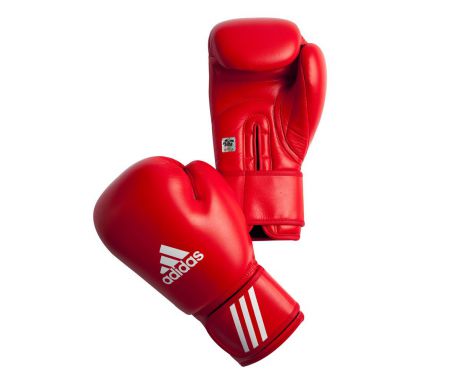 Перчатки боксерские Adidas Aiba, цвет: красный. AIBAG1. Вес 12 унций