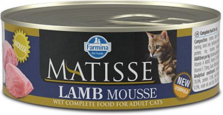 Корм консервированный для кошек Farmina Matisse, мусс с ягненком, 85 г