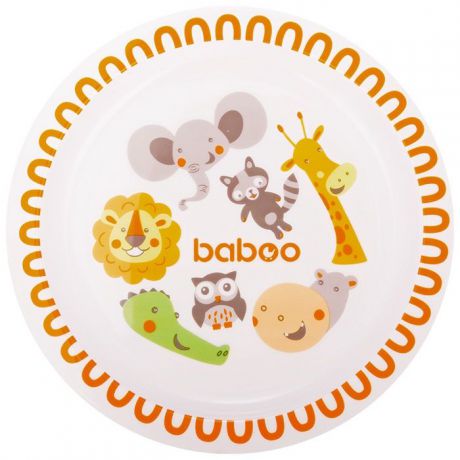Тарелка мелкая BABOO 9-020, оранжевый, белый