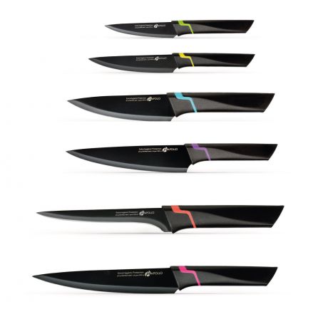 Набор кухонных ножей APOLLO genio VRX-006*, черный