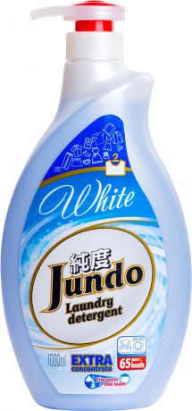 Гель для стирки белого белья Jundo White, концентрированный, 1 л