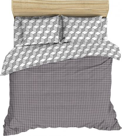 Комплект постельного белья Василиса, 183504, 2-х спальный, наволочки 70x70, серый