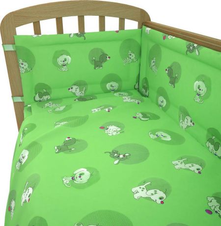 Фея Комплект белья для новорожденных Наши друзья цвет зеленый 6 предметов