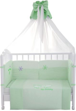 Комплект в кроватку Fairy 0001019.4, зеленый