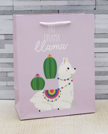 Подарочная упаковка Dream Cards "Красивая лама", 18 х 23 х 10 см