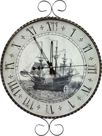 Настенные часы Time2go Каравелла, 707-706, белый, коричневый