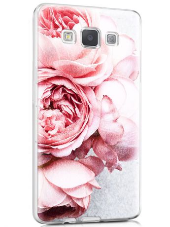 Чехол для сотового телефона UVOO Art Design "Пионовидные розы" для Samsung Galaxy A5 (2015), прозрачный