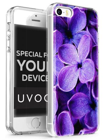 Чехол для сотового телефона UVOO "Art design" для Apple iPhone 5/5S/SE, фиолетовый