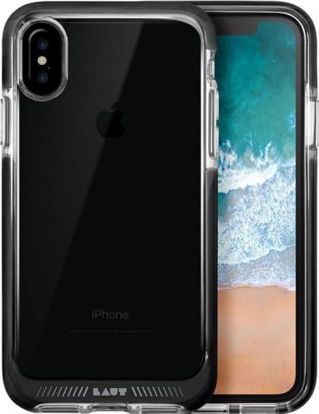 Чехол для сотового телефона Laut Fluro для Apple iPhone X/XS ударопрочный, черный