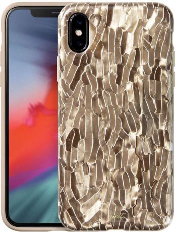 Чехол для сотового телефона Laut Pearl Glitter для Apple iPhone X/XS, темно-бежевый