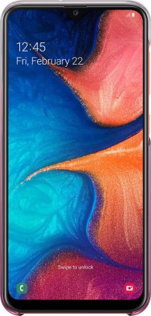 Чехол-накладка Samsung Gradation Cover для Samsung Galaxy A20, розовый