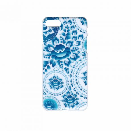 Чехол для сотового телефона IQ Format пластиковый для iPhone 7 и 8, "Гжель", белый, синий