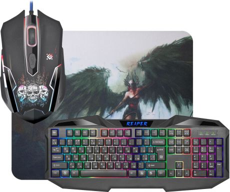 Комплект игровая мышь + клавиатура Dender Reaper MKP-018 RU, черный