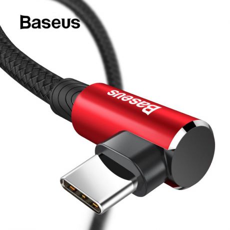 Кабель Baseus 90-градусный USB Type C зарядный, черный