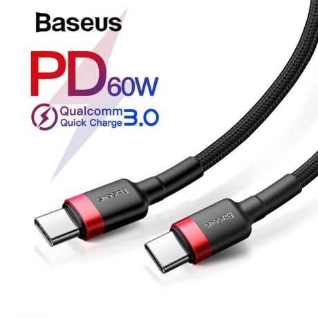 Зарядное устройство Baseus USB тип C кабель для зарядки, черный