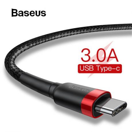 Зарядное устройство Baseus USB-кабель типа C для быстрой зарядки, красный
