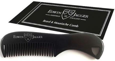 Edwin Jagger Расческа для бороды и усов, цвет: черный