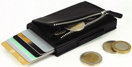 Кошелек OGON Cascade Zipper RFID Safe, 211899, черный