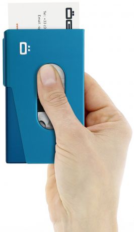 Визитница OGON One Touch RFID Safe, 211108, синий