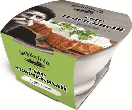 Творожный сыр Schоnfeld, с зеленью, 65%, 140 г