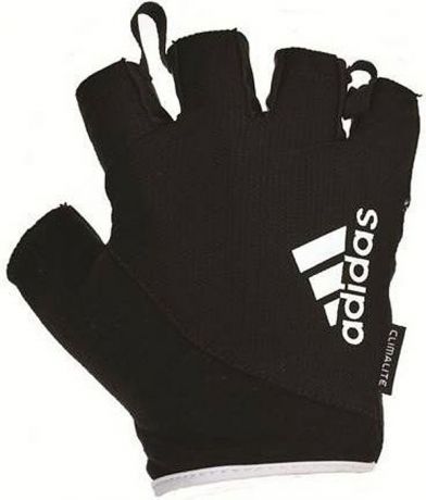Перчатки для фитнеса Adidas, цвет: черный, белый, размер XL