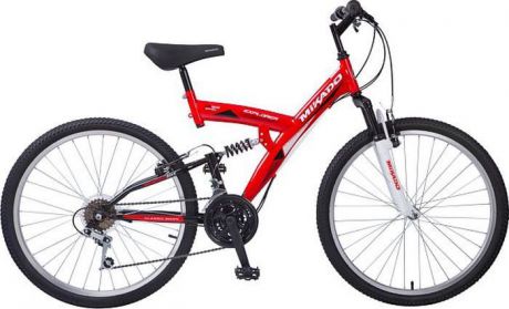 Велосипед Mikado Eхplorer, красный, белый, 26"