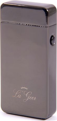 Зажигалка La Geer, электроимпульсная USB, 85407, серый, 1,5 х 4 х 7