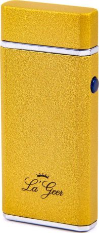 Зажигалка La Geer, электроимпульсная USB, 85416, желтый, 1,5 х 4 х 7